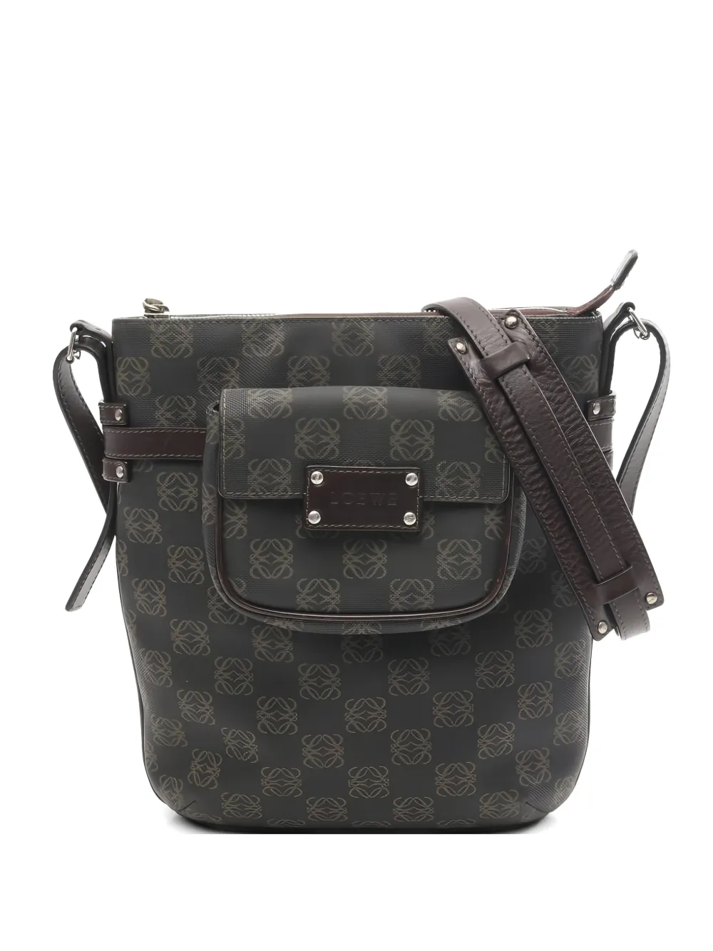 Loewe Pre-Owned 2000s anagram shoulder bag - Grey