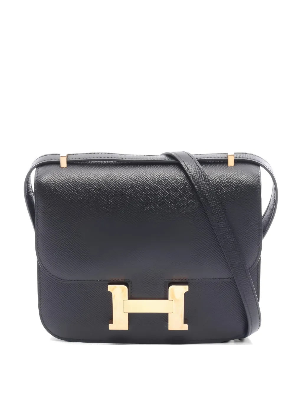 Hermès Pre-Owned 2020 mini Constance 3 textured-leather shoulder bag - Nero