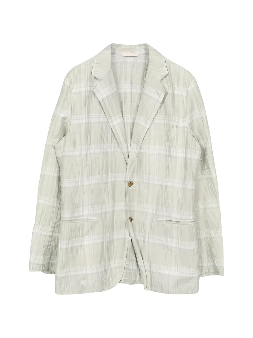 Pre-owned Hermes 10s Tailored Check Jacket In Green