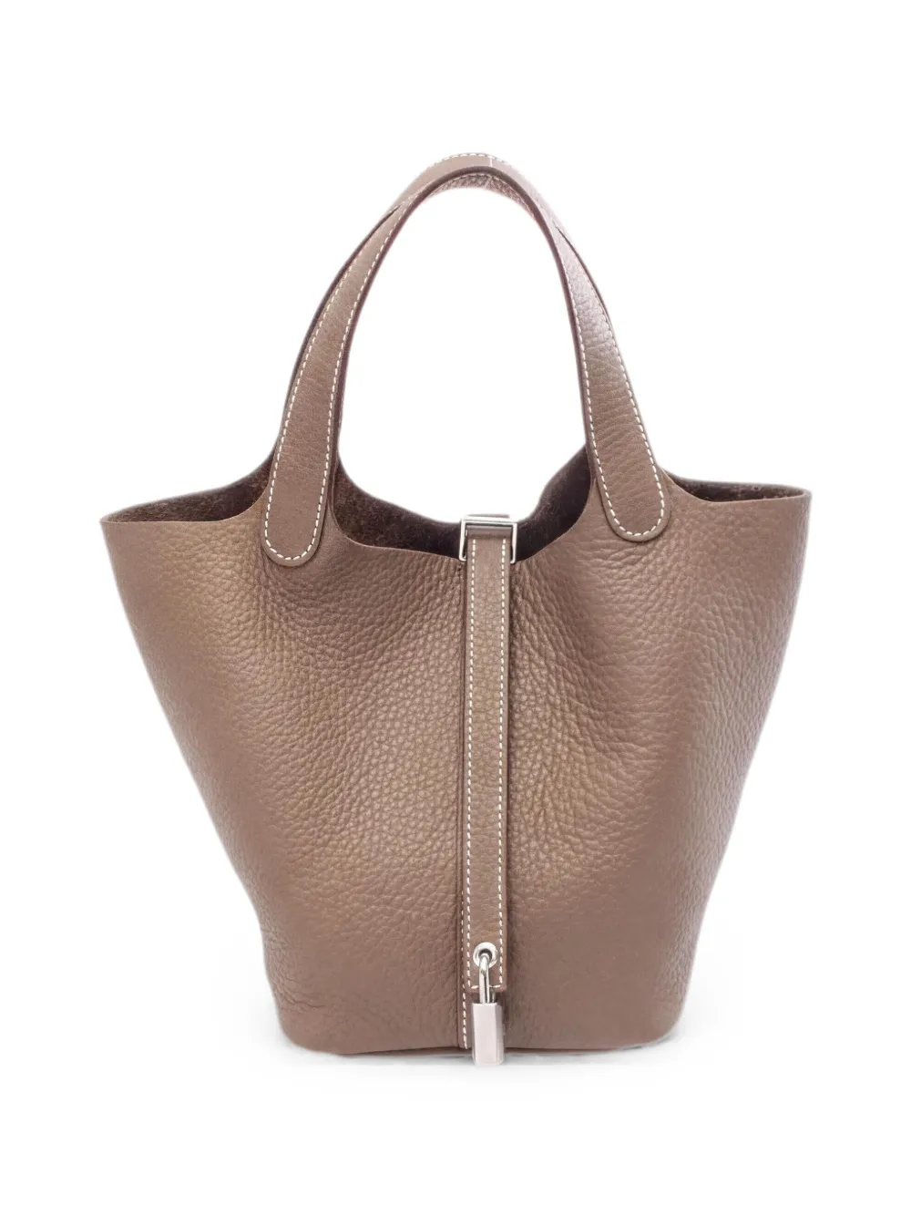 Hermès Pre-Owned Borsa tote Picotan Lock PM in pelle 2025 - Marrone