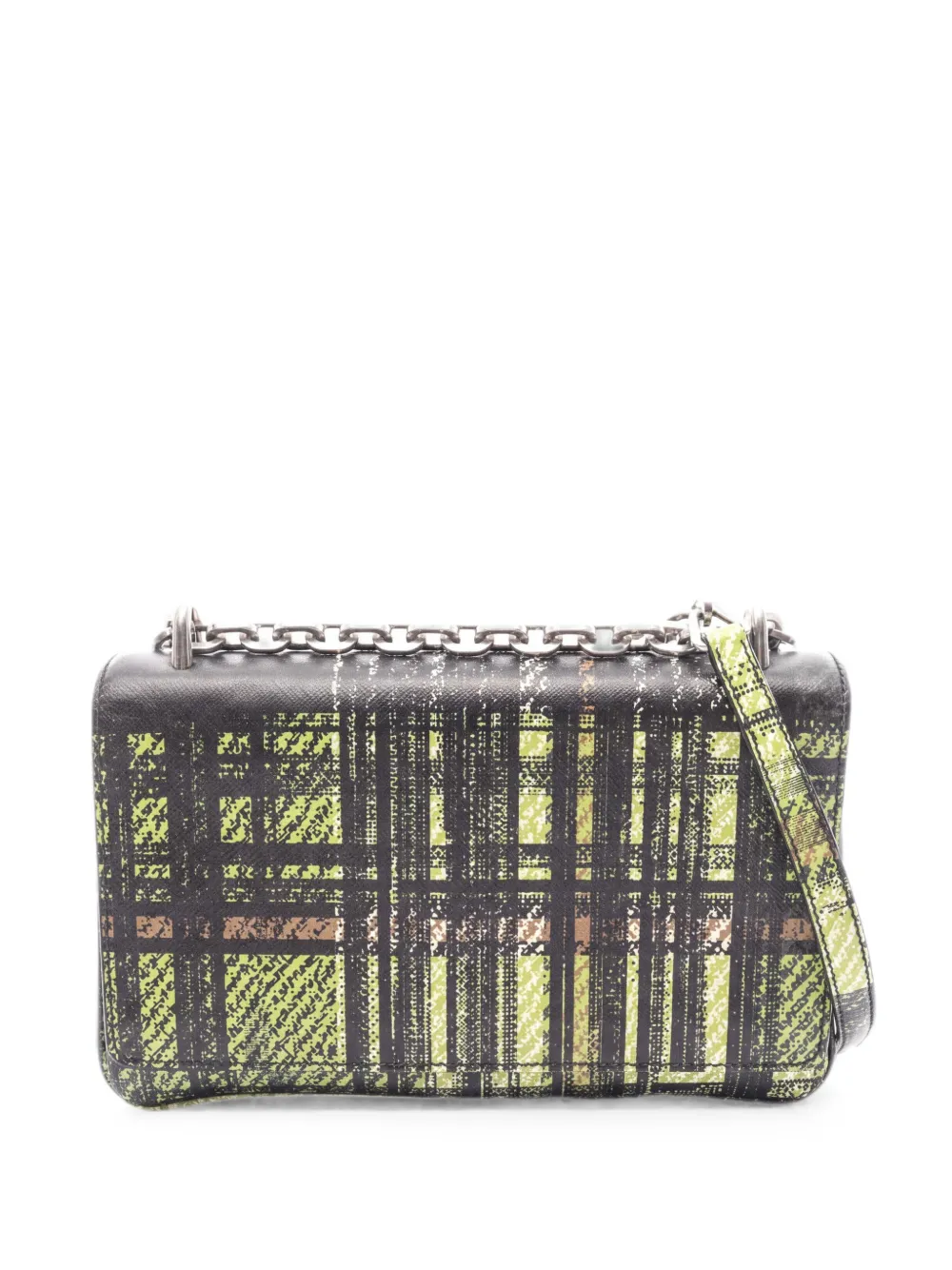 Prada Pre-Owned Borsa a spalla in pelle con catena anni 2010 - Nero