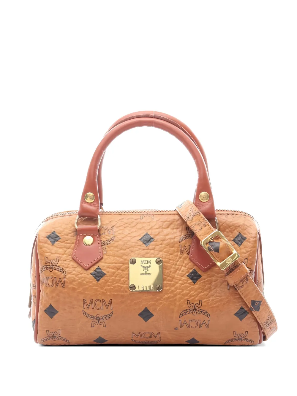 MCM Pre-Owned 2000s mini Boston Visetos monogram handbag - Brown