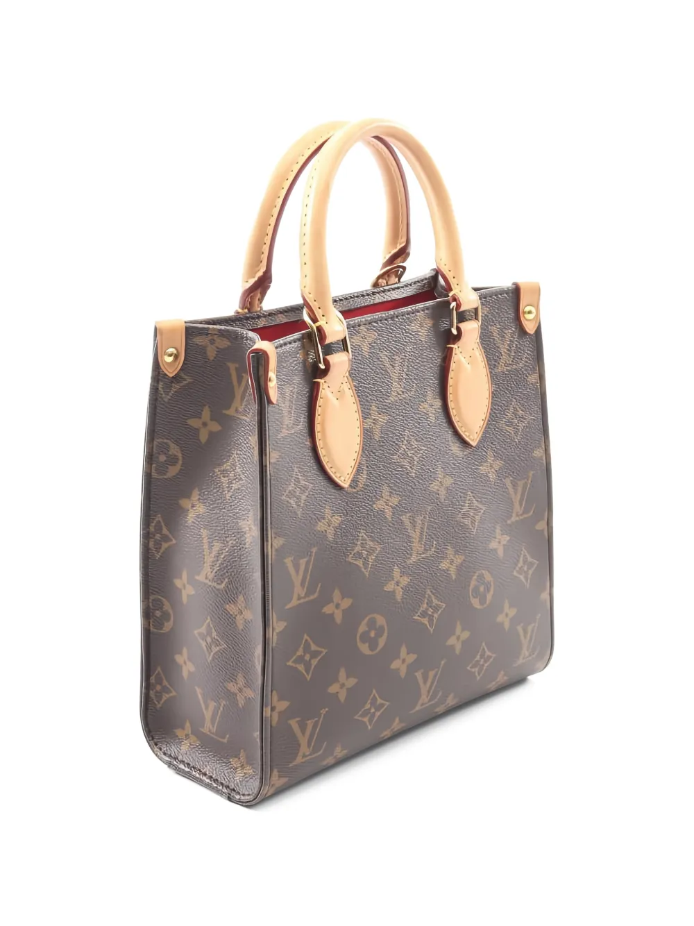  Louis Vuitton Pre-owned 2021s Bb Sac Plat Monogram-canvas Tote Bag - Brown 