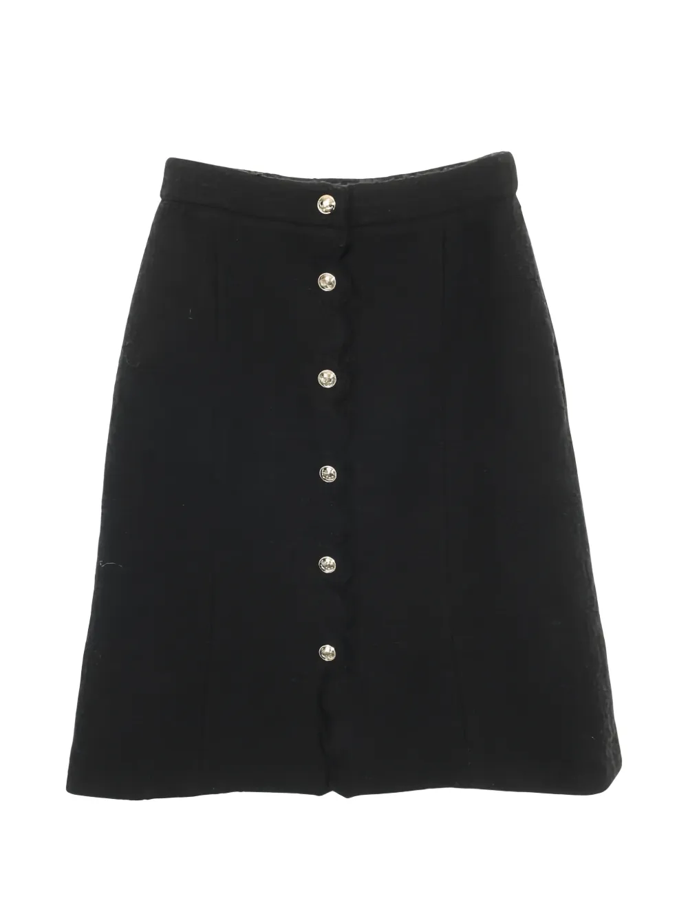 Pre-owned Chanel Buttoned Mini Skirt In Black