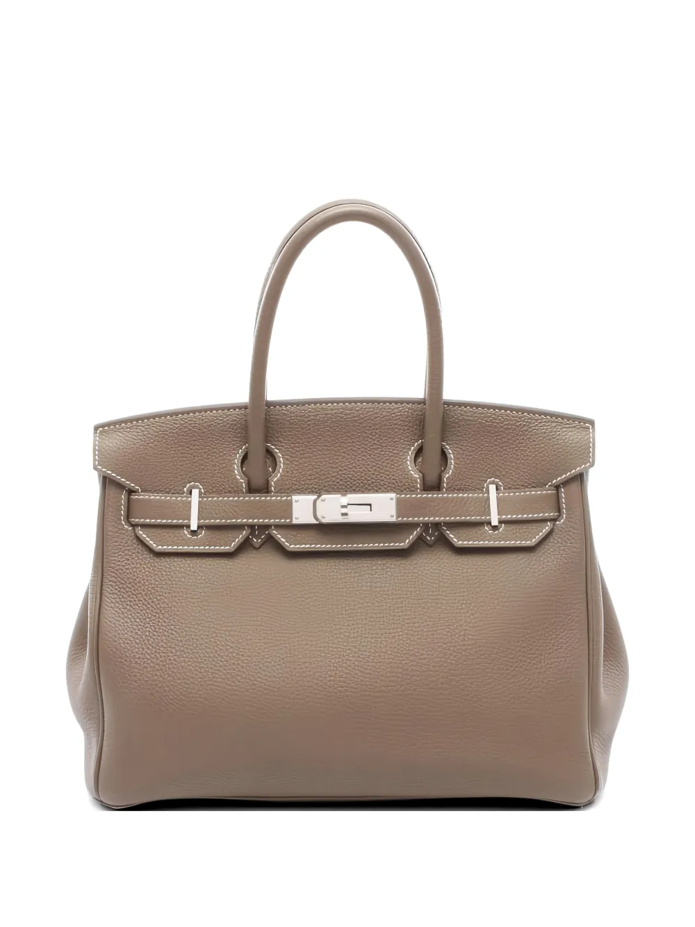 Hermès Pre-Owned 2014 30 Birkin Etoupe leather tote bag - Braun