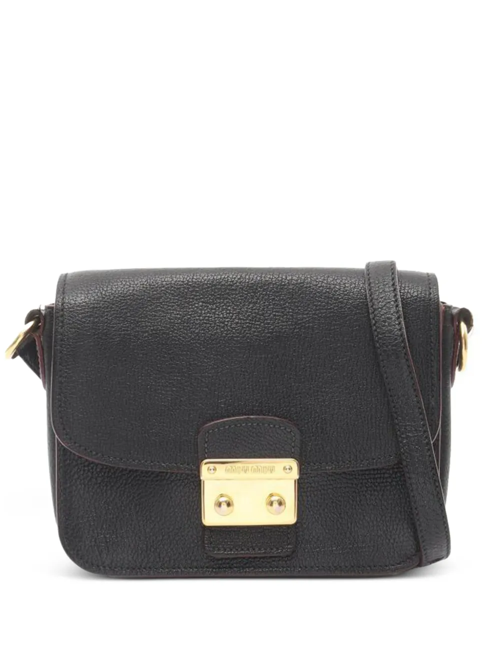 Miu Miu Pre-Owned 2000s Madras Bicolore shoulder bag - Black