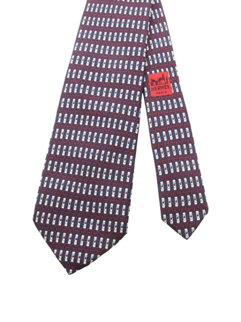 Hermès Pre-Owned 2010s geometric-pattern silk tie