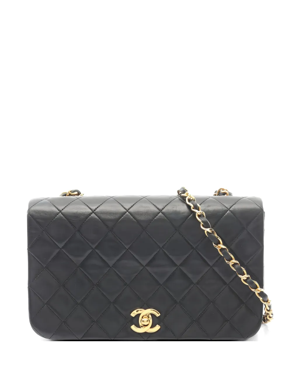 CHANEL Pre-Owned 1989-1991 quilted chain cross body bag - Nero