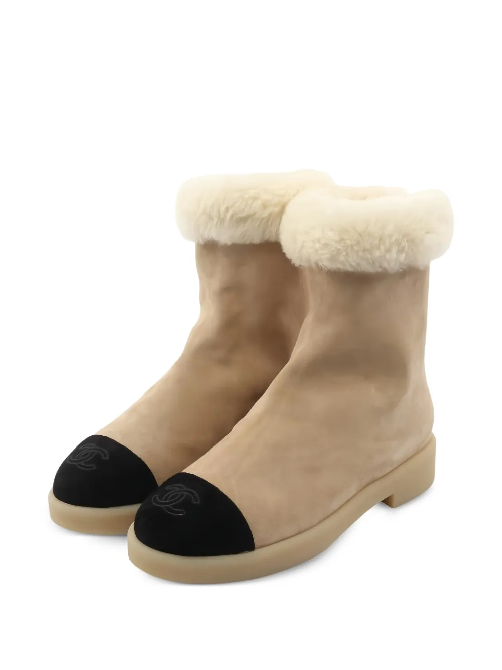 CHANEL Pre-Owned 1986 coco mark boots - Toni neutri