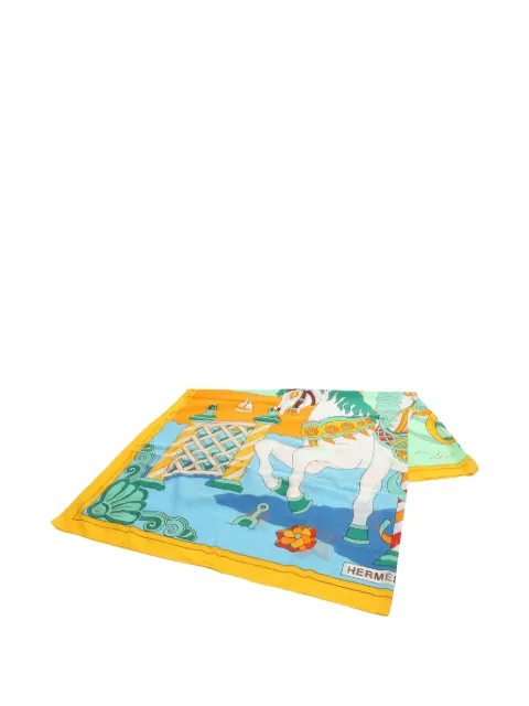 Hermès Pre-Owned 图案裹身式沙滩巾（2000年代典藏款）
