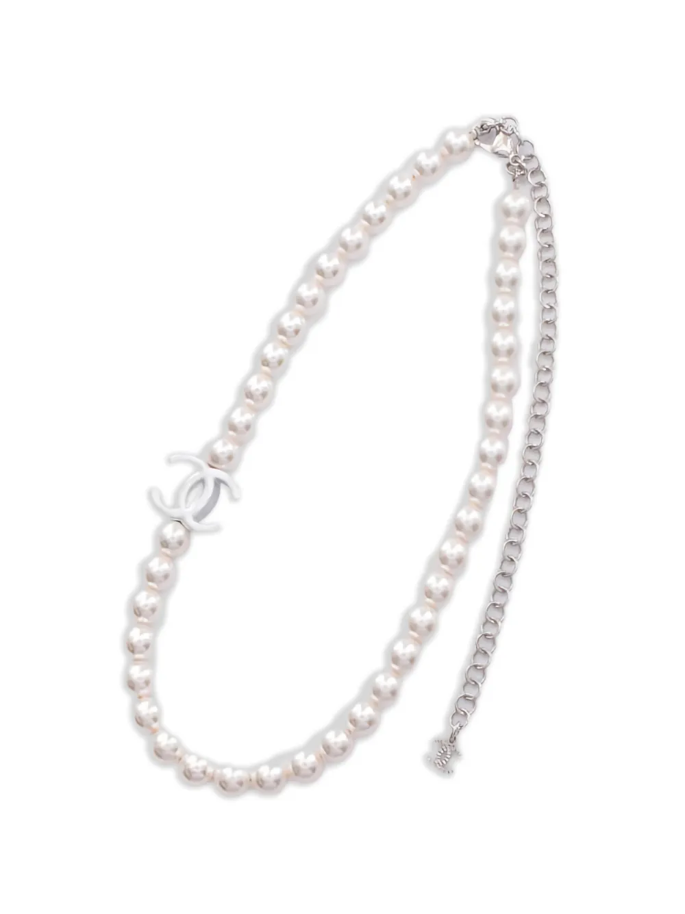 CHANEL Pre-Owned 1986-1988 interlocking-CC necklace - Toni neutri