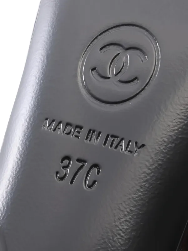 CHANEL Pre-Owned 1986-1988 エナメルレザーブーツ | ブラック