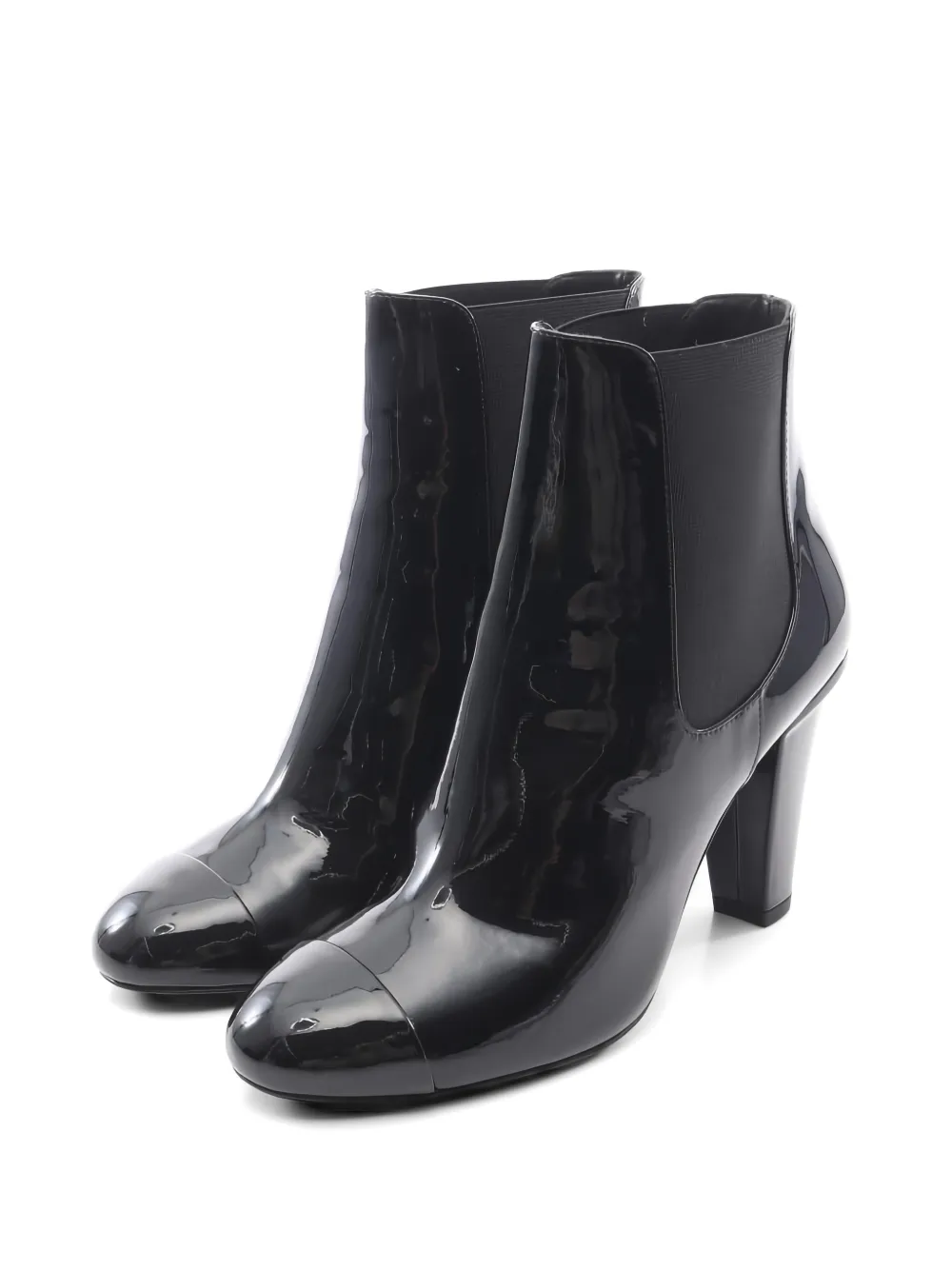 CHANEL Pre-Owned 1986-1988 patent leather short boots - Nero