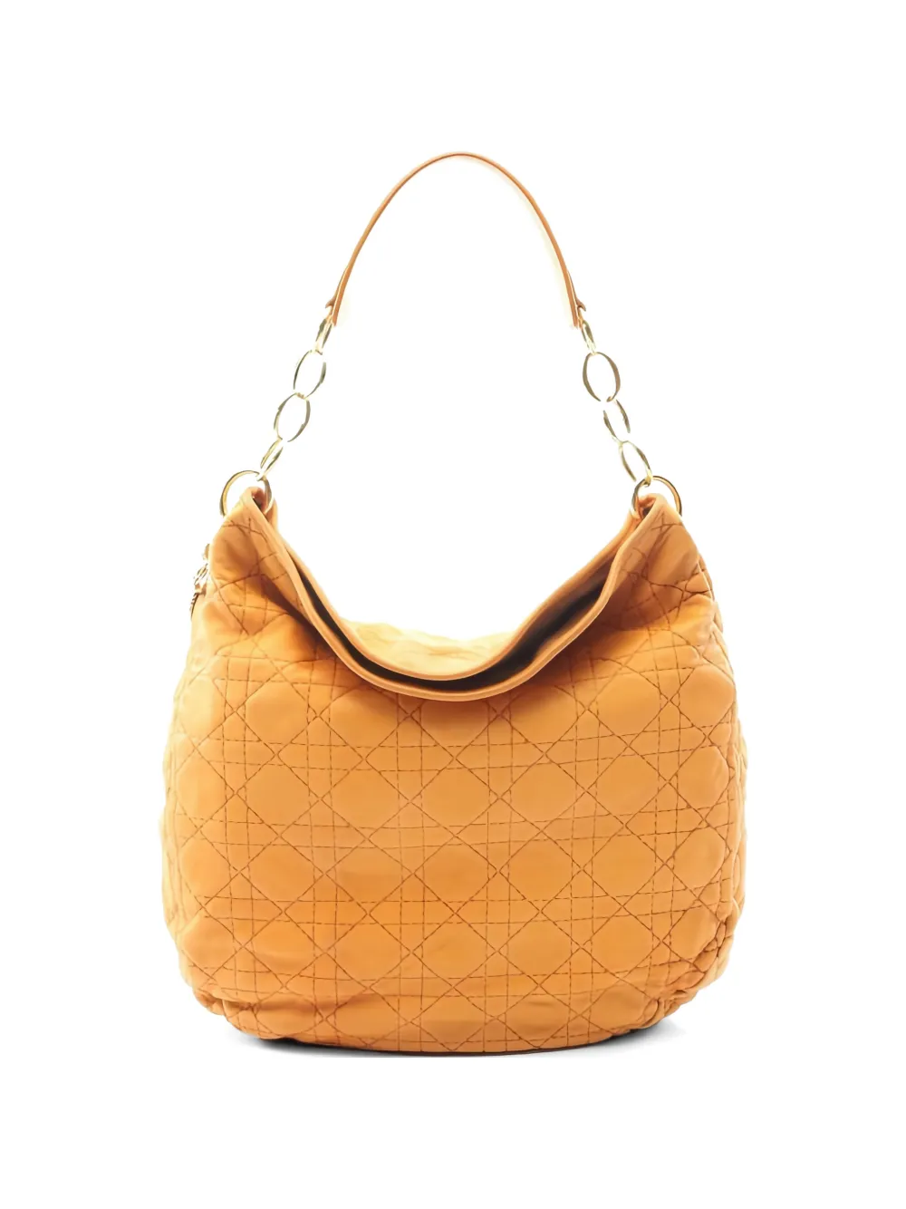 Christian Dior Pre-Owned Borsa a spalla con motivo Cannage 2000 - Arancione