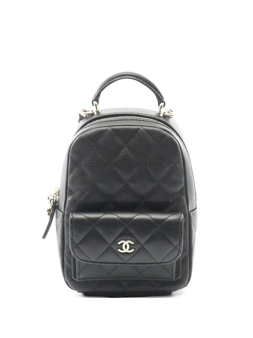 CHANEL Pre-Owned 2021 interlocking-CC backpack - Black