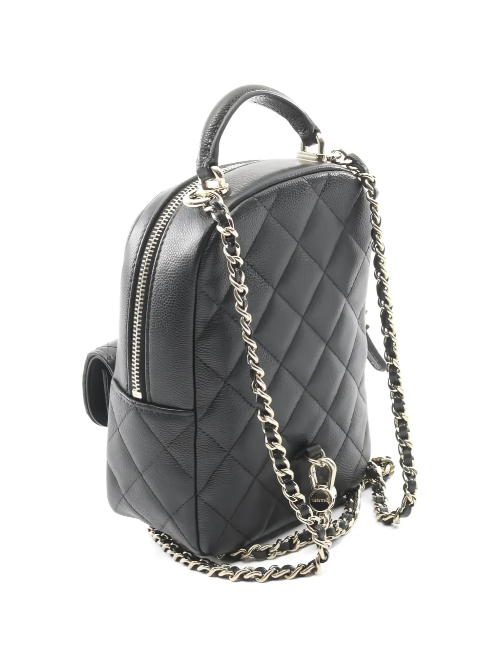Chanel Pre-owned 2021 Interlocking-cc Backpack in Black, view 2