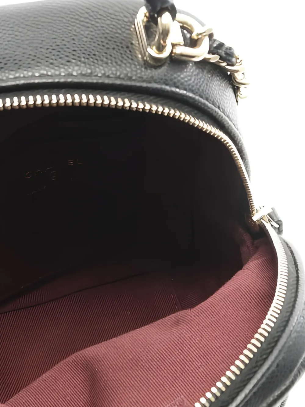Chanel Pre-owned 2021 Interlocking-cc Backpack in Black, view 3