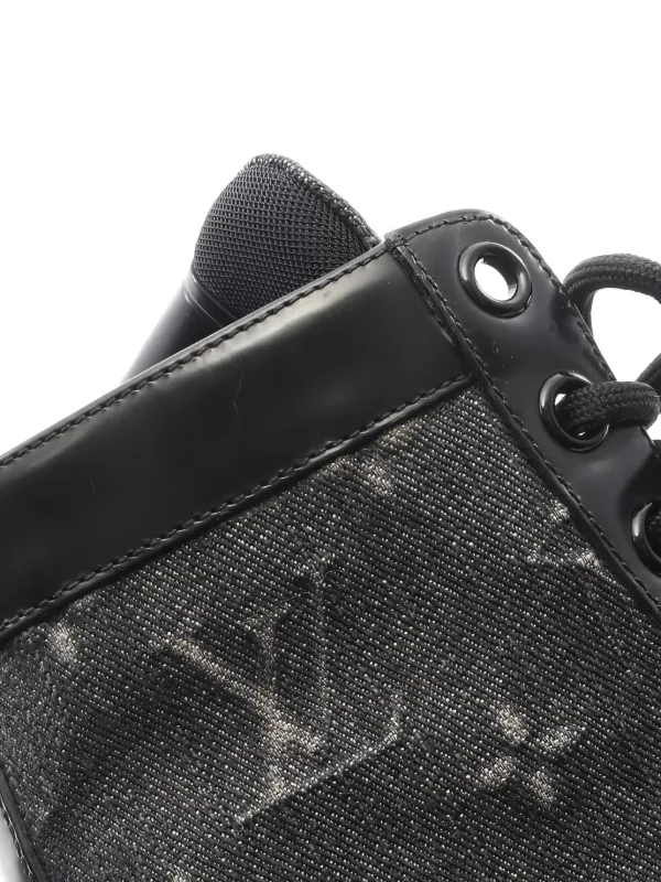 Louis Vuitton Pre-Owned 2022 Ranger Monogram Leather Boots | Black