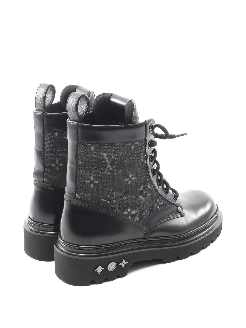 Louis Vuitton Pre-Owned 2022 Ranger Monogram Leather Boots | Black