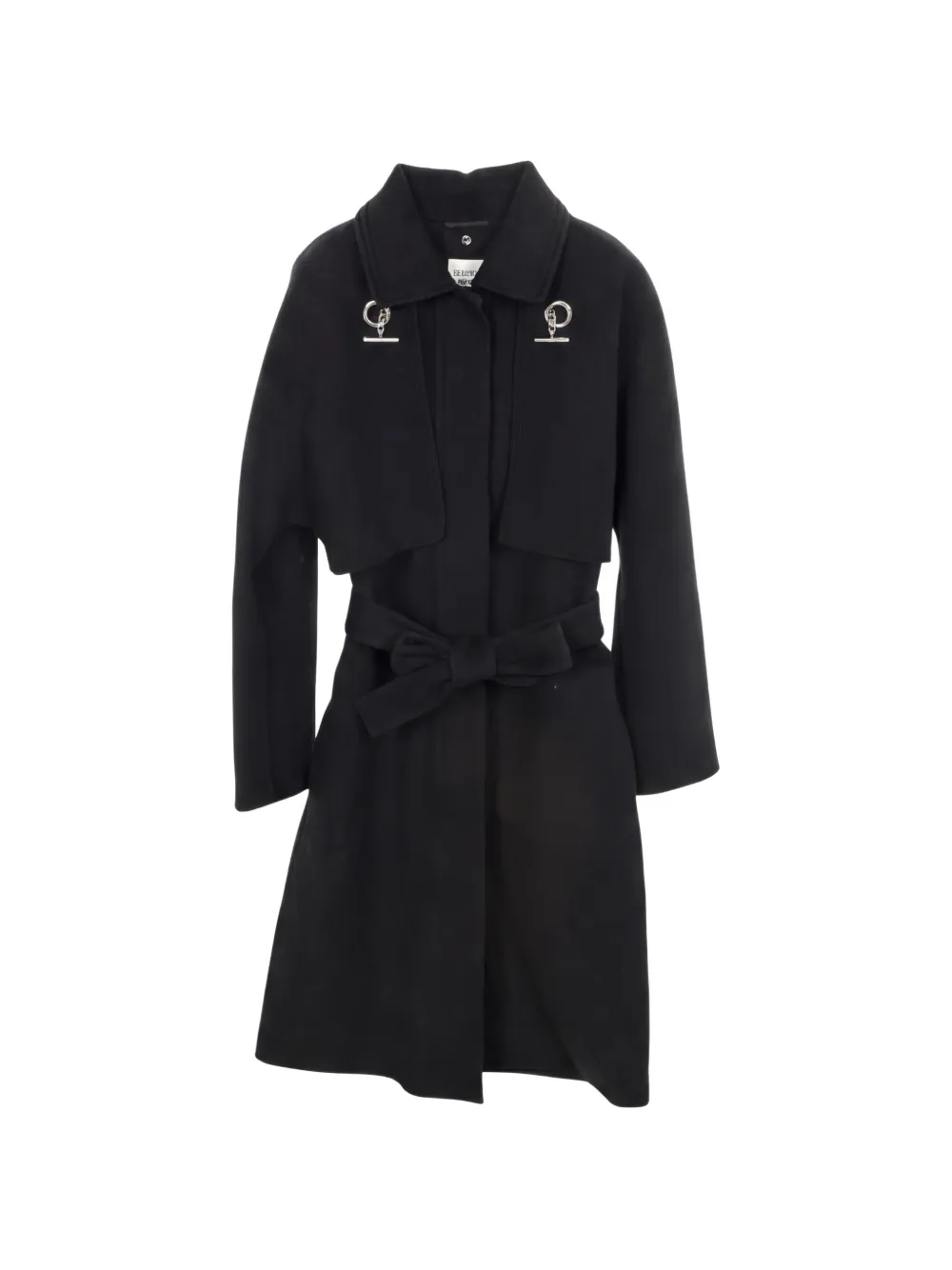 Hermès Pre-Owned 2010s belted cashmere coat - Nero