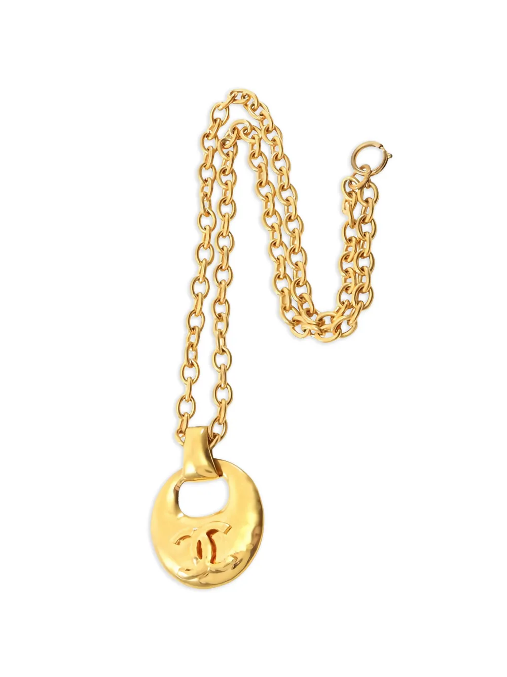 CHANEL Pre-Owned 1986-1988 interlocking-CC necklace - Oro