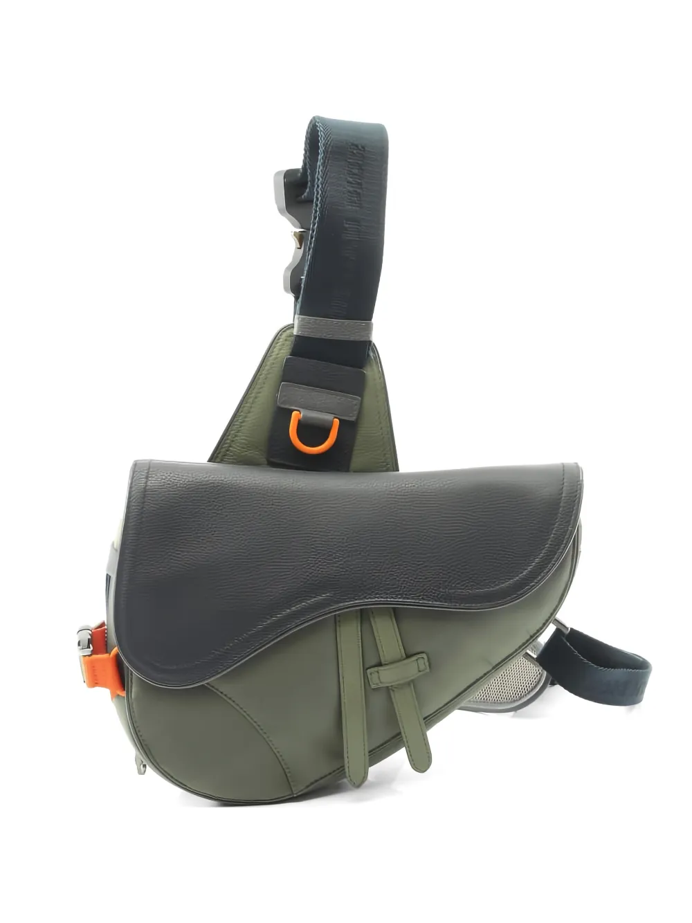 Christian Dior Pre-Owned x Sacai Saddle leather body bag - Verde