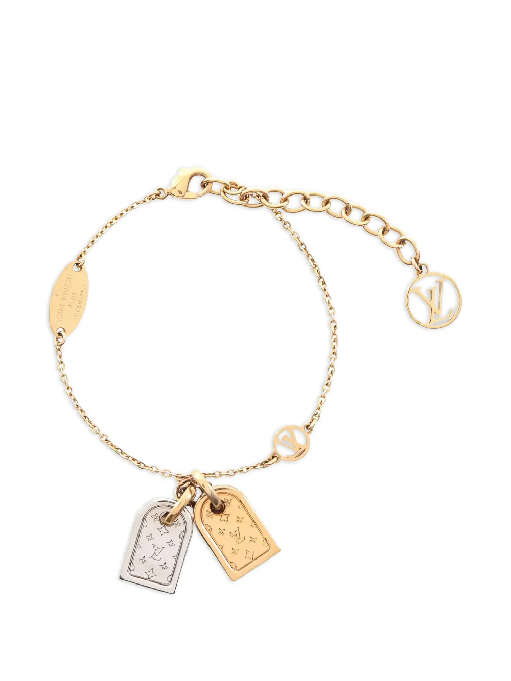 Louis Vuitton Pre-Owned Bracciale con ciondoli GG 2018 - Oro