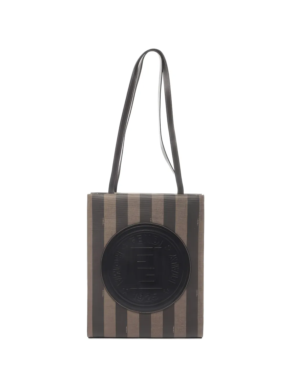 Fendi Pre-Owned Borsa tote Pecan a righe anni 2000 - Marrone