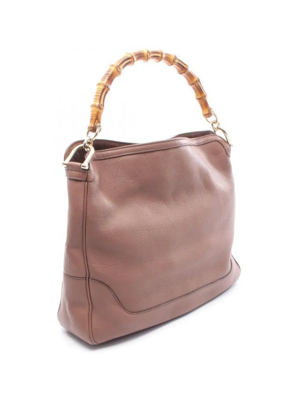 Gucci Pre-owned 2010 Diana Bamboo-handle Leather Tote Bag in Brown, view 2
