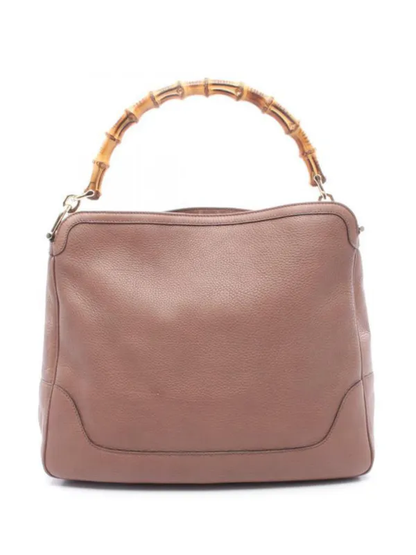 Gucci Pre-owned 2010 Diana Bamboo-handle Leather Tote Bag in Brown