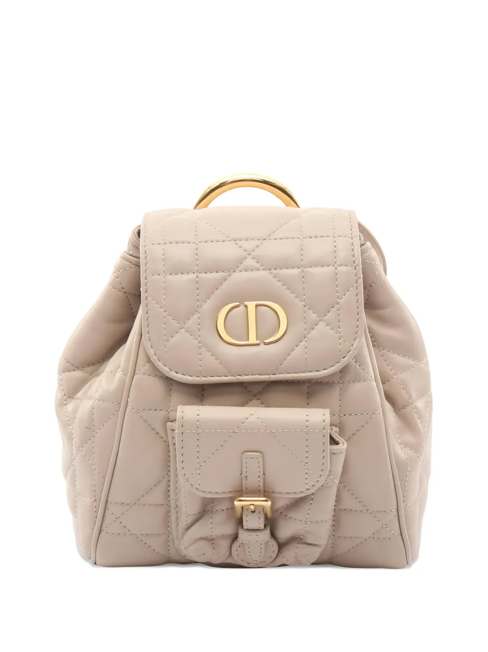 Christian Dior Pre-Owned small 1990s Caro Macrocannage backpack - Toni neutri