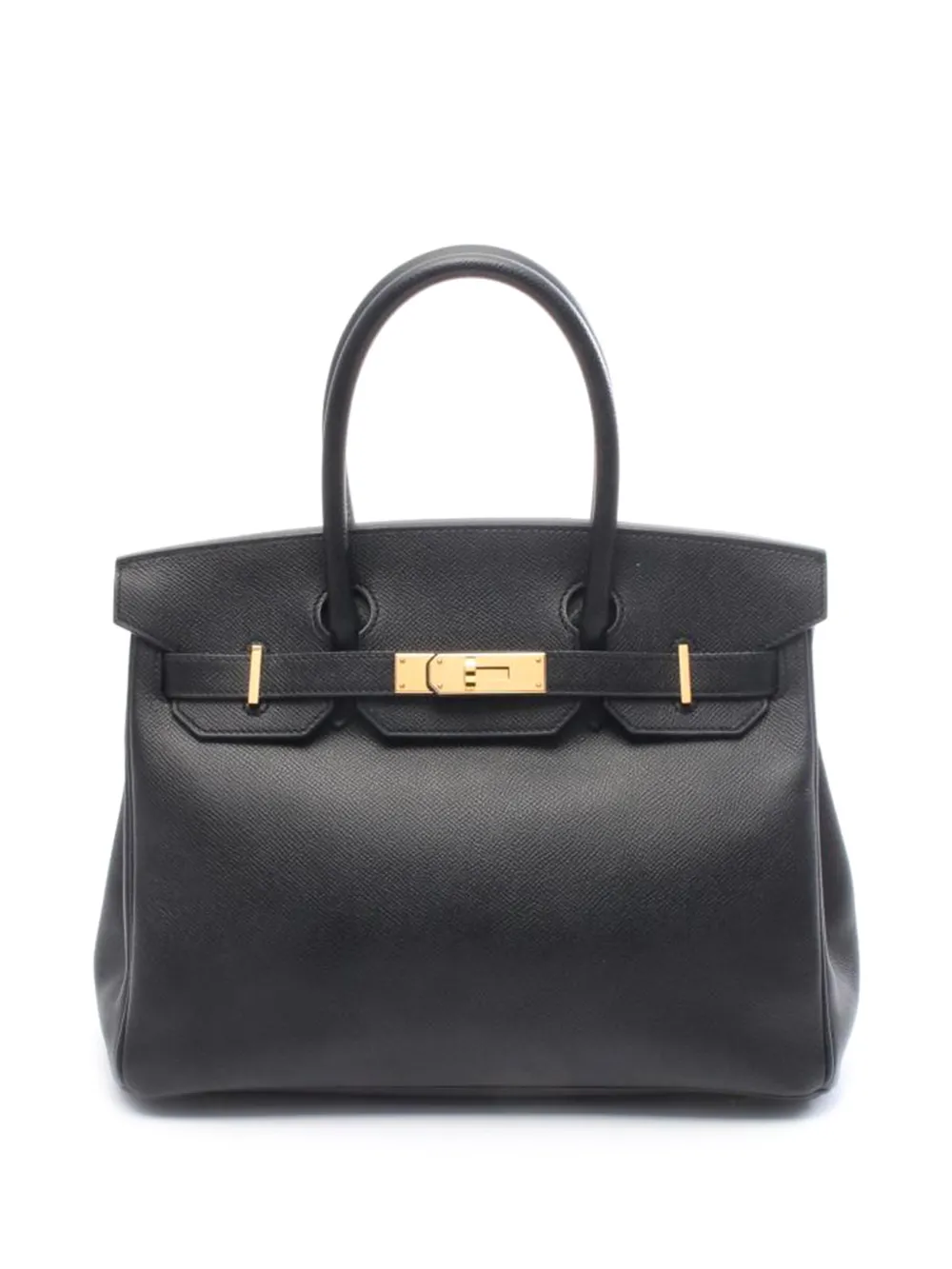 Hermès Pre-Owned 2018 30 Birkin grained-leather handbag - Schwarz