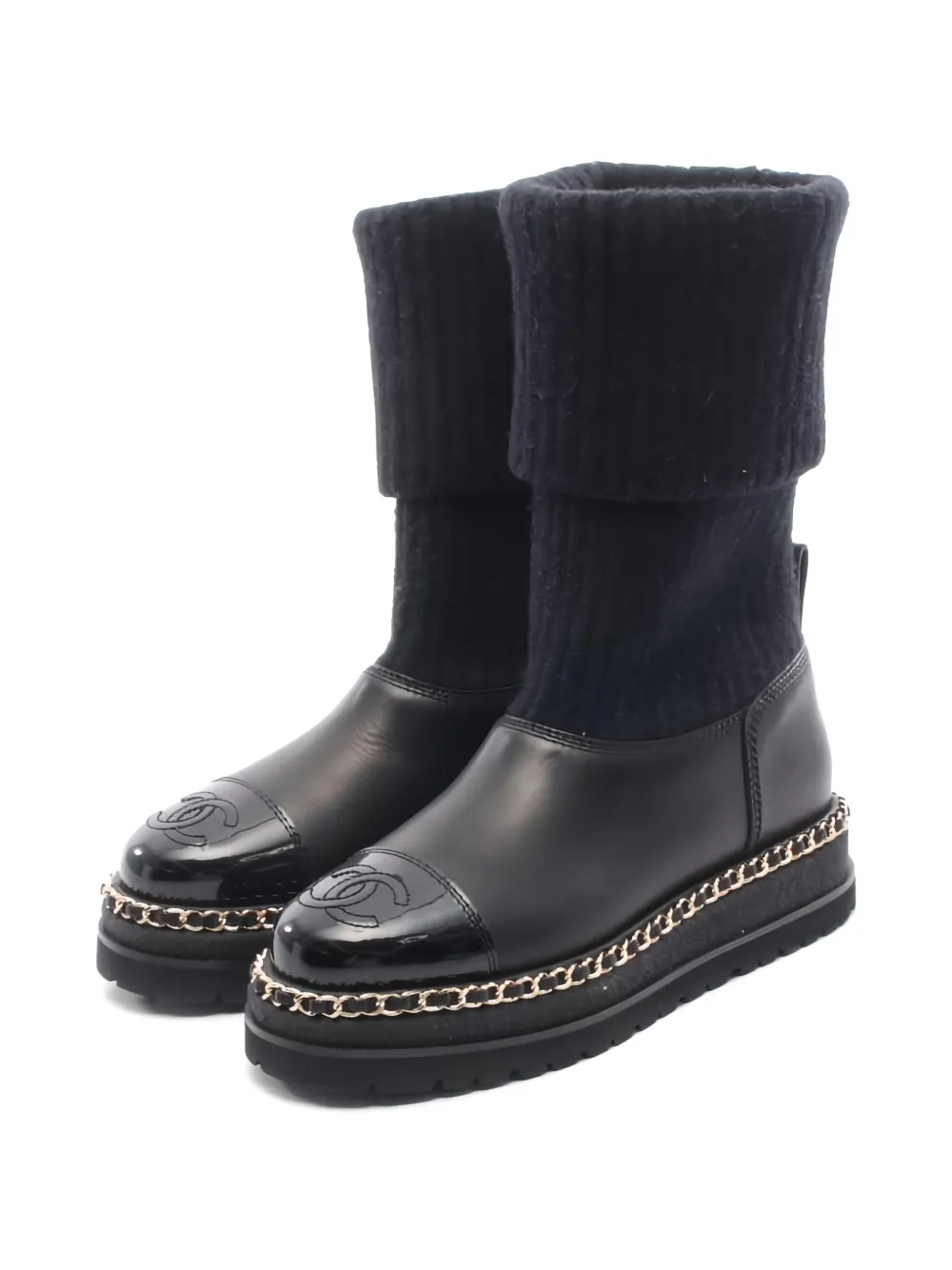 CHANEL Pre-Owned 1980s leather boots - Nero