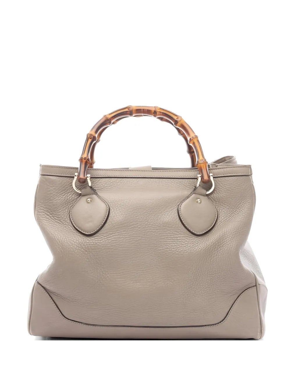 Gucci Pre-Owned Borsa a mano in pelle con manico in bambù anni '2000 - Grigio