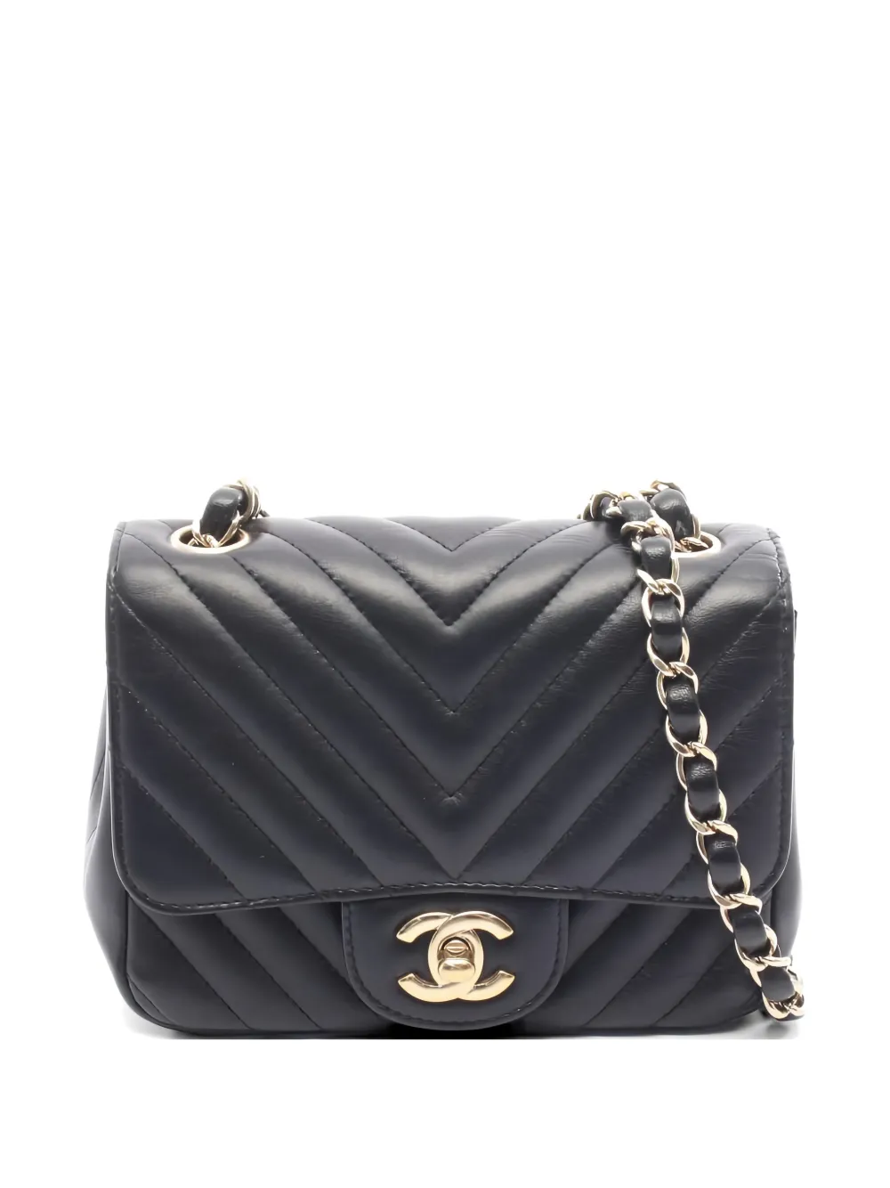 CHANEL Pre-Owned 2018-2019 V-stich mini shoulder bag - Nero