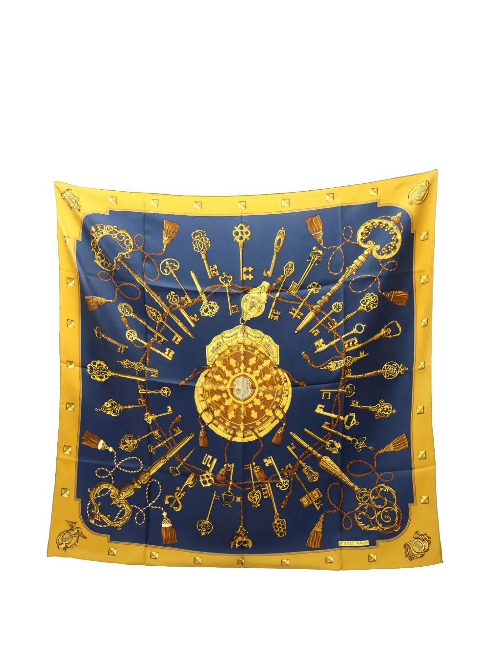 Hermès Pre-Owned Foulard Les Cles con stampa anni 2000 - Blu