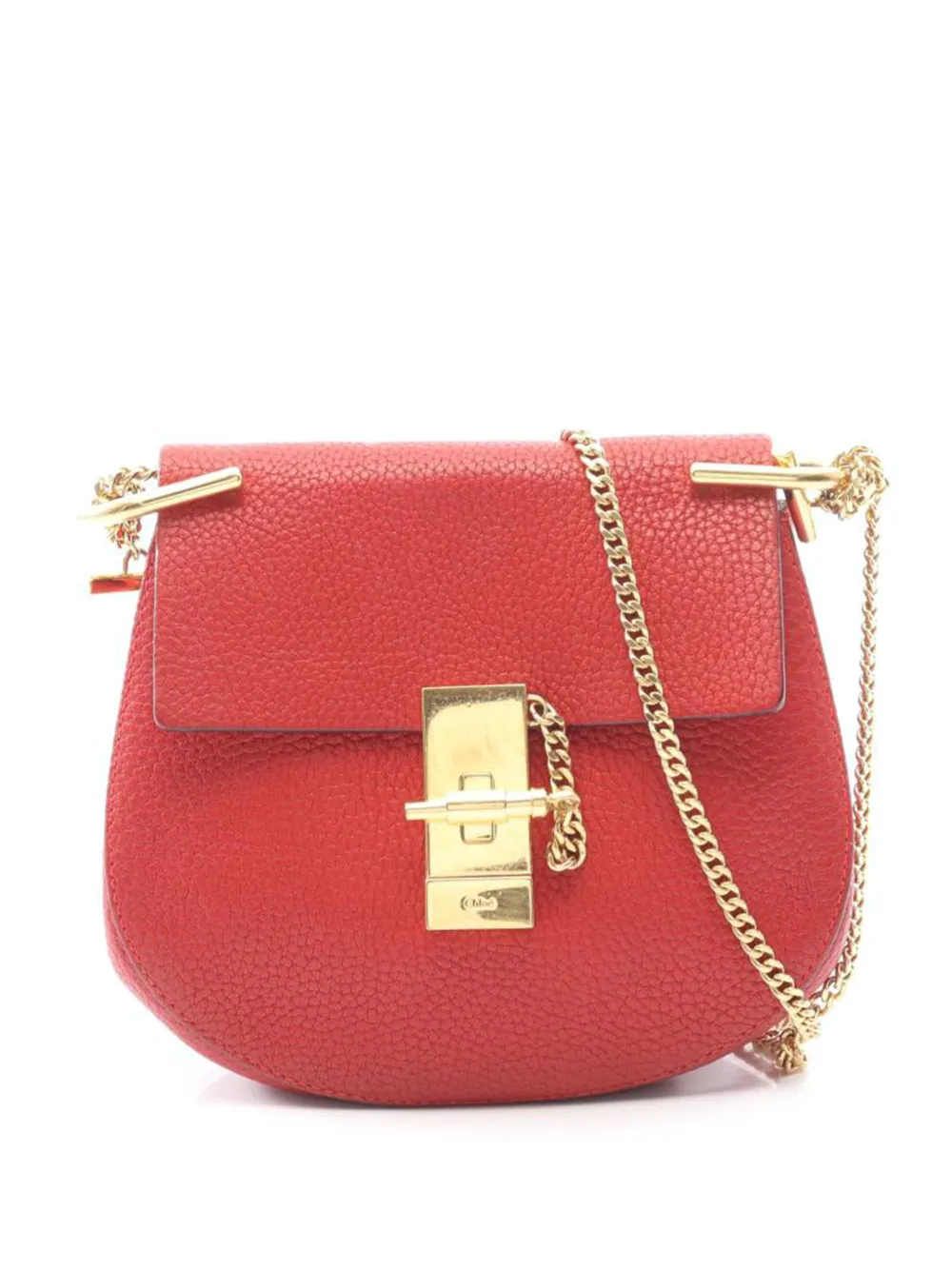 Chloé Pre-Owned Borsa a spalla Drew con catena anni 2000 - Rosso