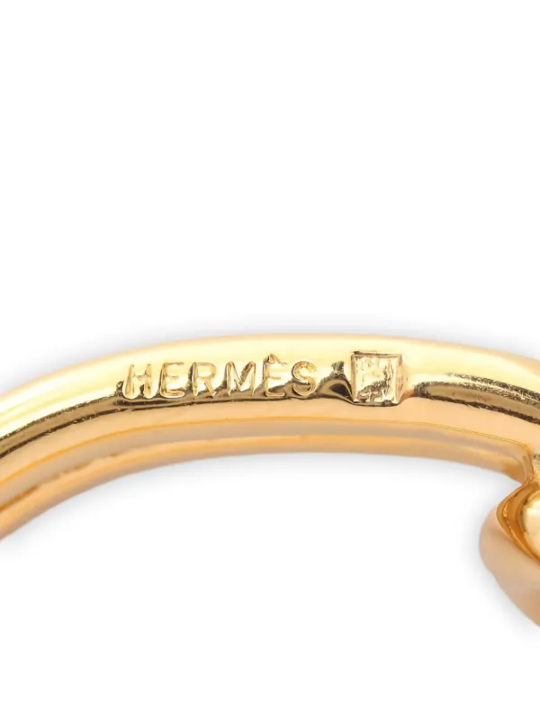 Hermès Pre-Owned Atame ノットディテール スカーフリング | ゴールド