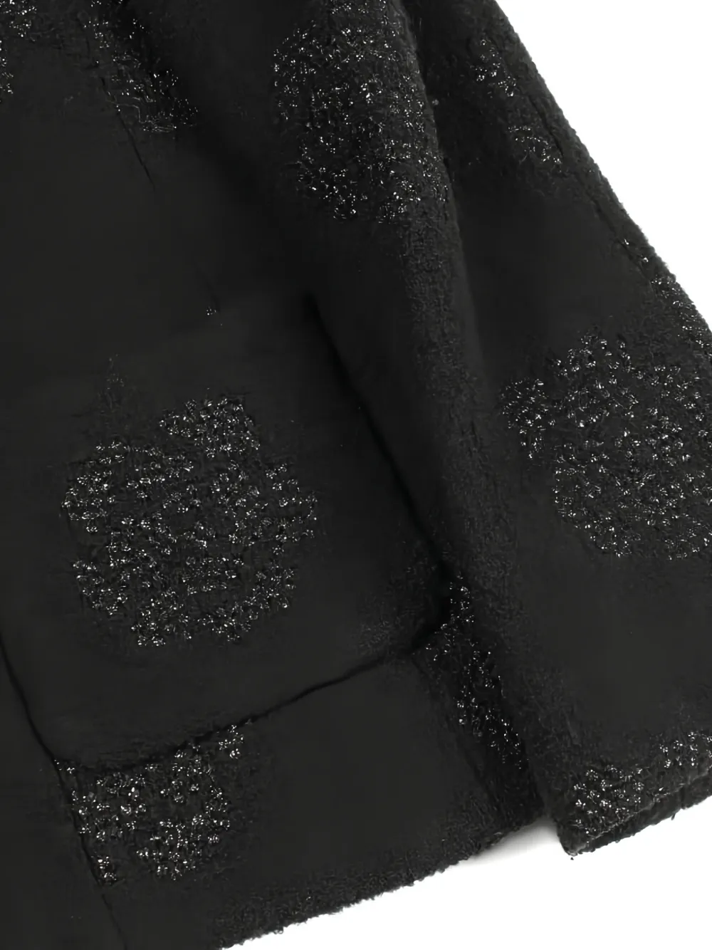 CHANEL Pre-Owned 1986 カメリア ツイードジャケット | ブラック
