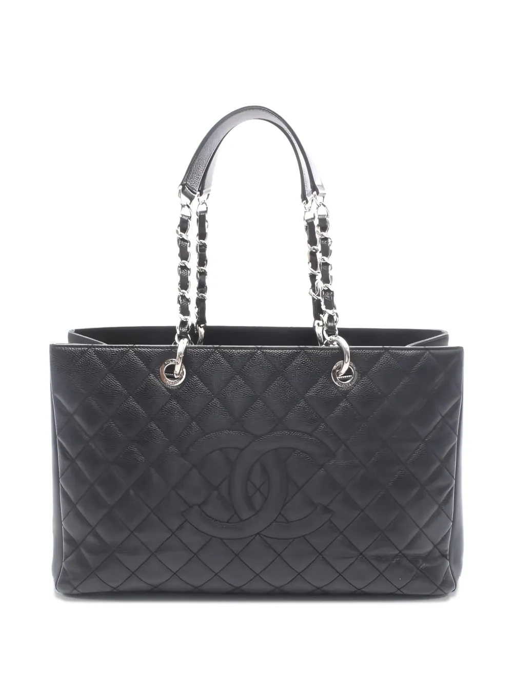 CHANEL Pre-Owned 2012 Grand Shopping quilted chain-strap tote bag - Nero
