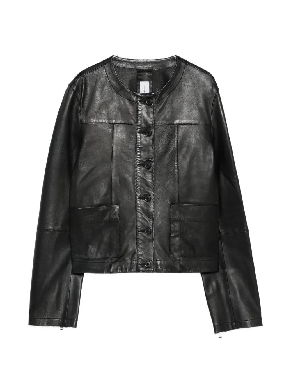 BULLY buttoned leather jacket - Nero