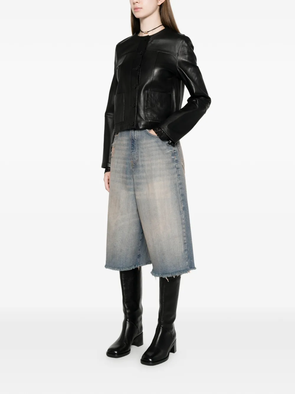 BULLY buttoned leather jacket | Leather Jackets