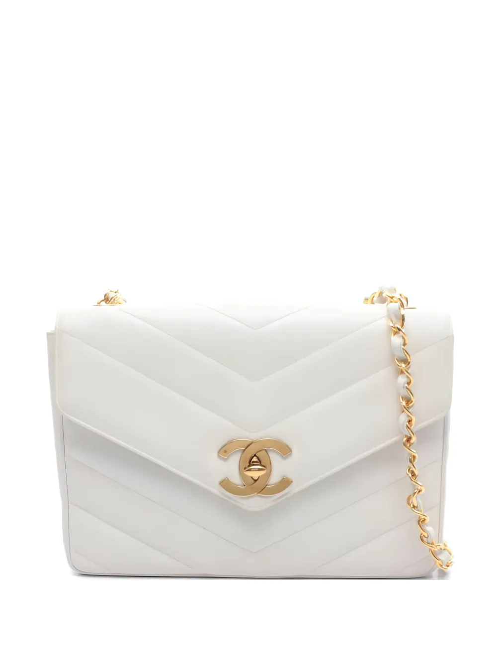 CHANEL Pre-Owned 1994-1996 chain-strap shoulder bag - Bianco