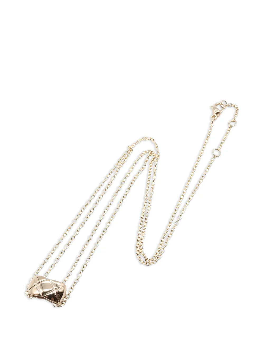 CHANEL Pre-Owned 2021 quilted necklace - Oro