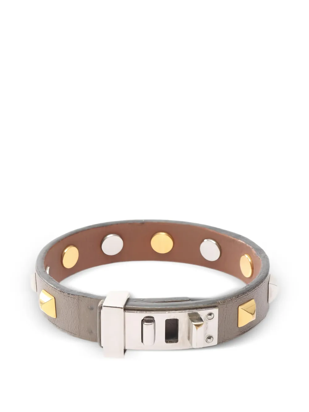 Hermès Pre-Owned 2017 Dog Crew Armband mit Nieten - Braun