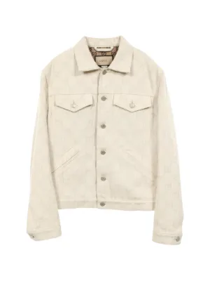 MM6 Maison Margiela Coated Denim Jacket | White | FARFETCH