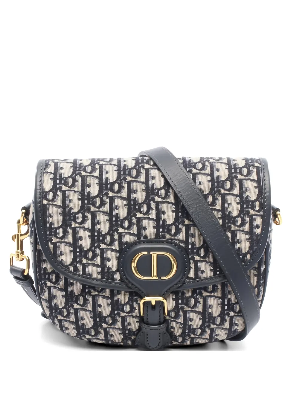 Christian Dior Pre-Owned 2010s medium Bobby jacquard leather crossbody bag - Blu