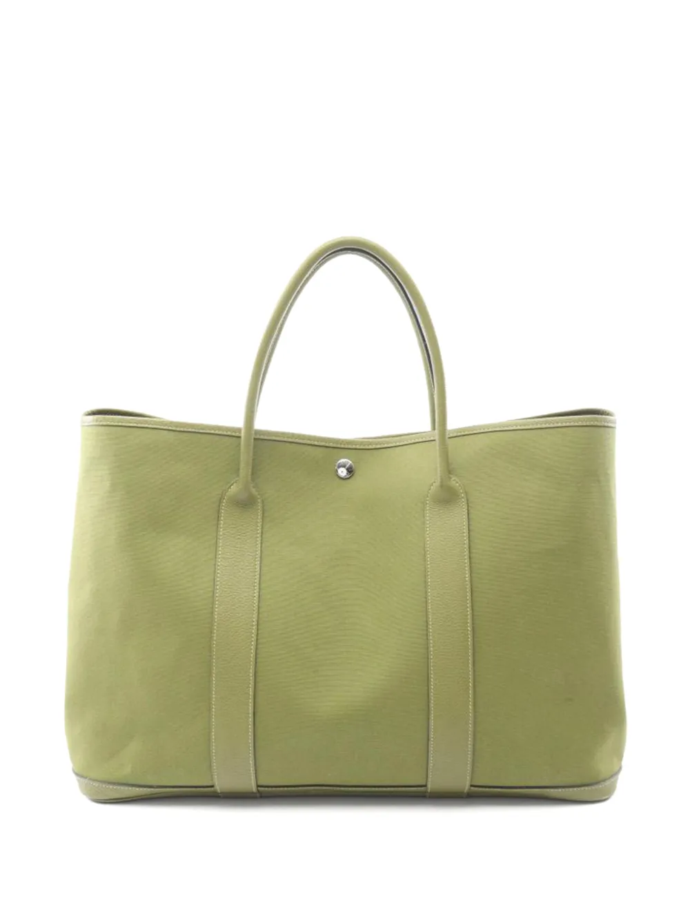 Hermès Pre-Owned 2006 MM Garden party Toile Officier leather tote bag - Grün