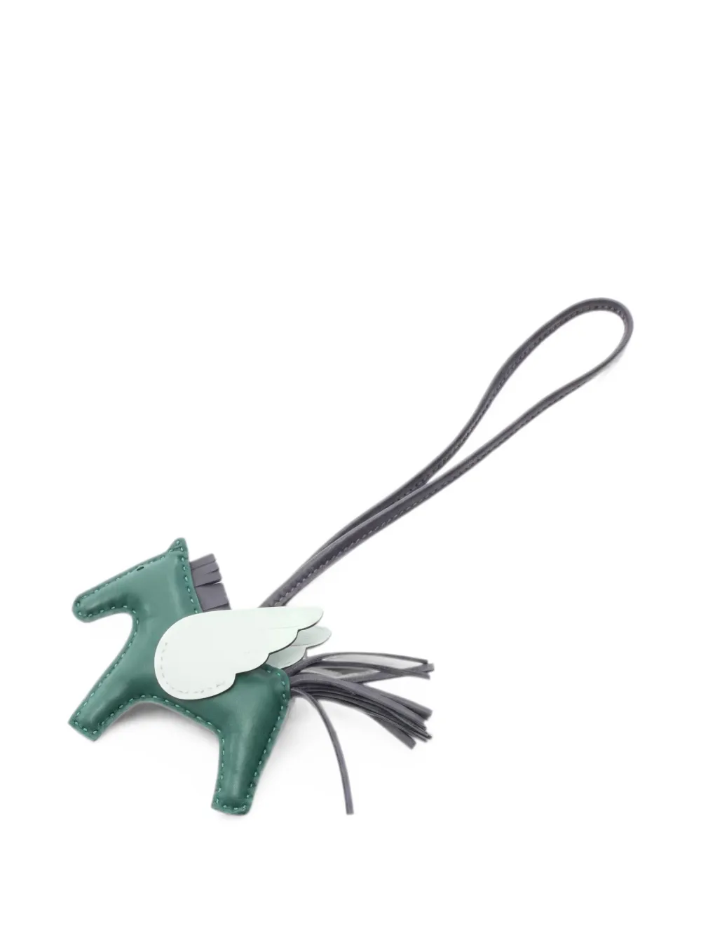 Hermès Pre-Owned 2024 PM Rodeo Pegasus leather bag charm - Verde