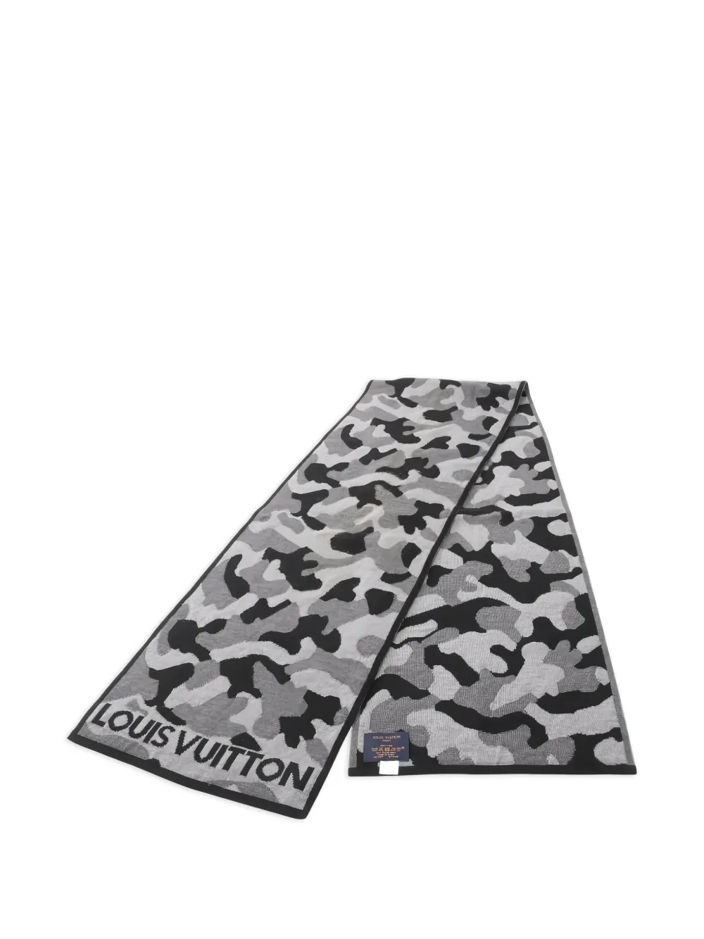 Louis Vuitton Pre-Owned Sciarpa con stampa camouflage 2017 - Grigio